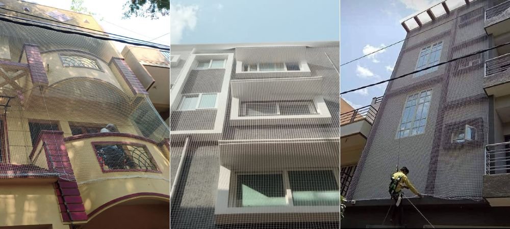 Building Covering Safety Nets